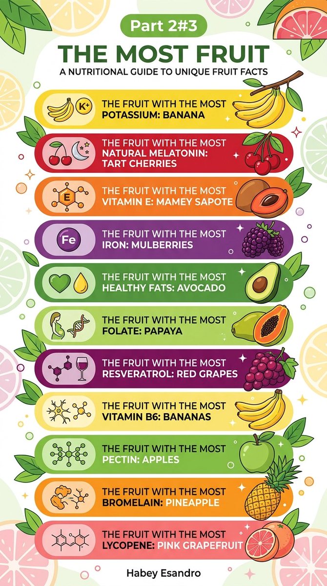 eindro76's tweet image. The most fruit  #fruits #vitamin part 2/3