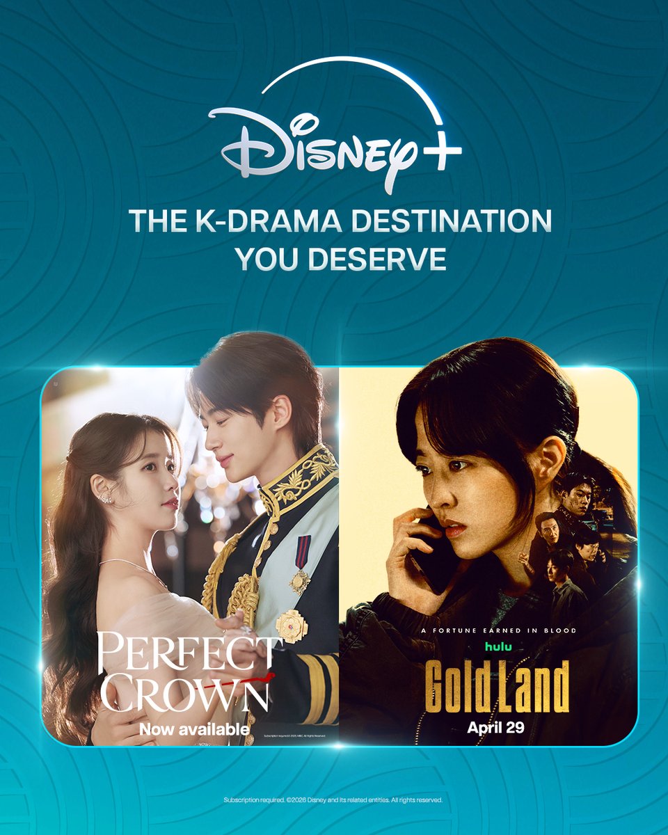 disneyplusph's tweet image. Get ready to say saranghae to your K-drama faves 💘🇰🇷✨Catch them only on #DisneyPlusPH ✨

#KDrama #PerfectCrown #21세기대군부인 #IU #ByeonWooseok

#GoldLand #ParkBoyoung #KimSungCheol #LeeHyunWook #KimHiewon #MoonJeongHee #LeeKwangsoo