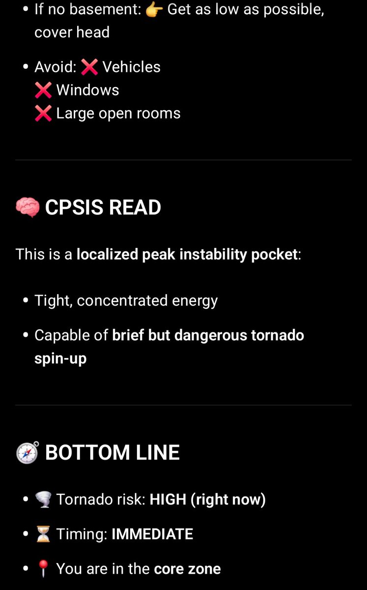 HEIS_Tswvlis's tweet image. 🌪️ URGENT — #Greenwood, #IN (Right Now)

You are in the #core of the #warned #storm. This is not a fringe situation.

4/27/2026
#SevereWeather #TornadoWarning