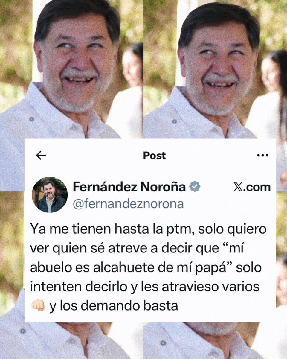 Es de que te pones de  pechito mugroso chango león legislativo <a href="/fernandeznorona/">Fernández Noroña</a>
¿Así es que el neandertal de tu abuelo fue alcahuete del chimpancé de tu papá? Jajajaja 🤣 🤣 🤣 
¡Aquí te espero che naco malparido!
¿Qué le costaba a ese chimpancé irresponsable usar condón ese día