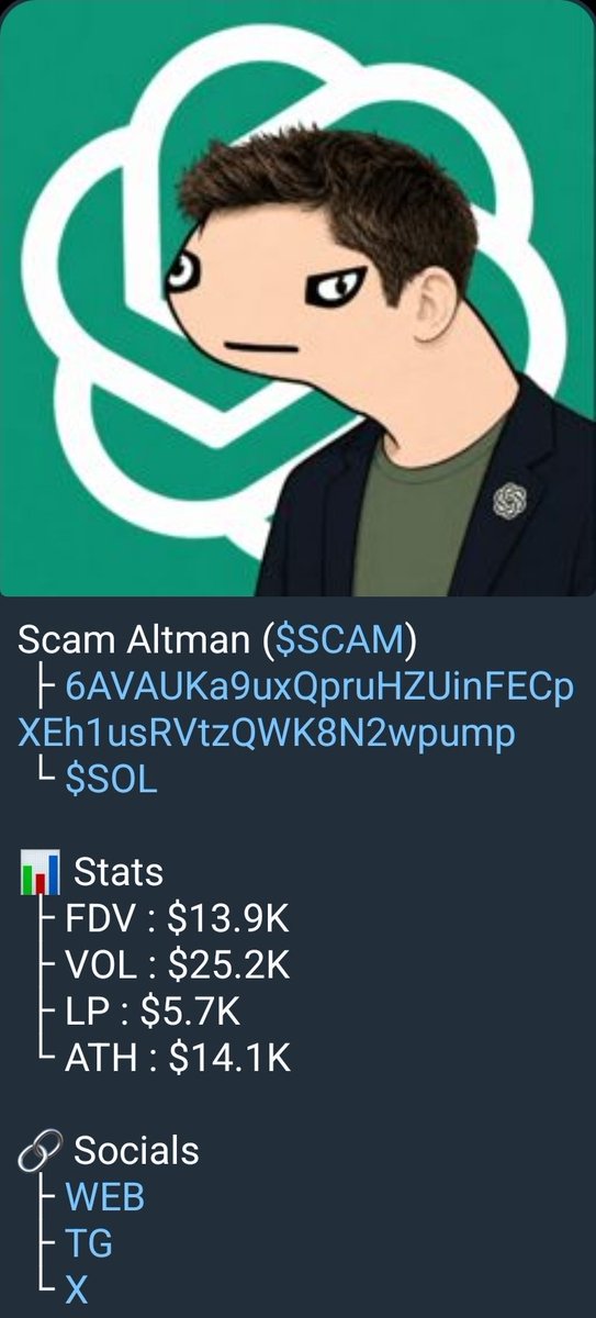 TrackingWallets's tweet photo. $SCAM #SCAM called at 13K

13K -> 14.7M = 1,130x

Elon Musk interacting with the trenches and frens saying to buy it's easier to print!

CA :
6AVAUKa9uxQpruHZUinFECpXEh1usRVtzQWK8N2wpump https://t.co/sSfMBp4Dt7