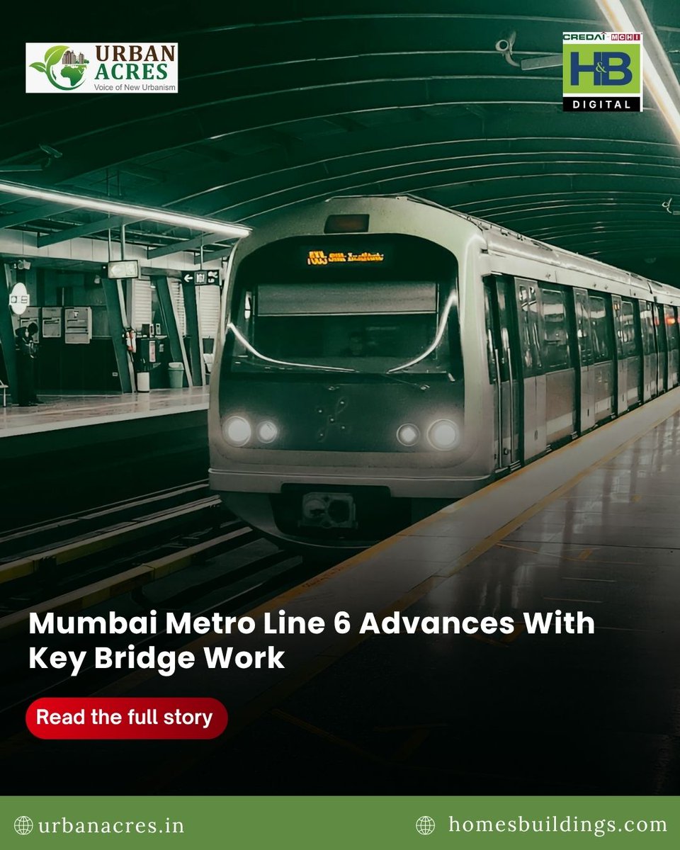 TheUrbanAcres's tweet image. Mumbai Metro Line 6 has completed a major construction step with a steel span installed over active suburban railway tracks between Jogeshwari and Ram Mandir. The milestone boosts progress on stronger east-west city connectivity.

Read More: urbanacres.in/mumbai-metro-l…

#Mumbai
