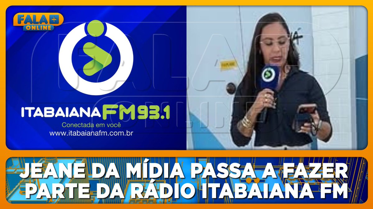 falamaisonline's tweet image. Jeane da Mídia passa a fazer parte da Rádio Itabaiana FM.
youtu.be/DsKozcZyjHA

#RádioItabaianaFM #ItabaianaFM #Rádio #FalaMaisOnline