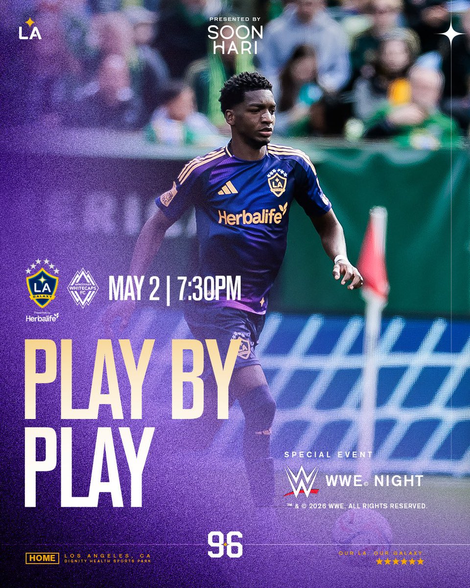 LAGalaxy's tweet photo. Matchday Play-by-Play: WWE Night 💫 https://t.co/o9uiC5h3FI