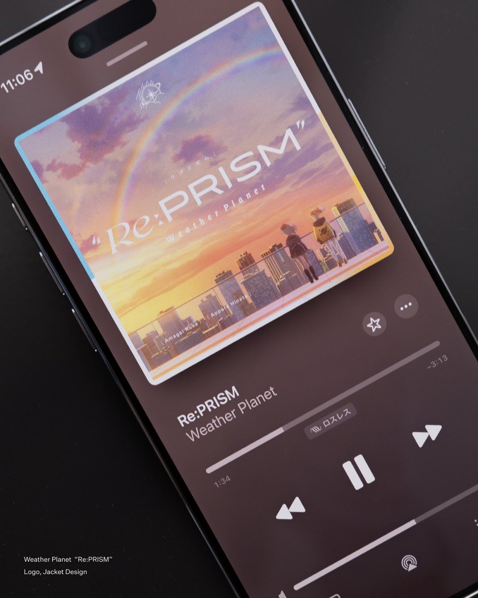 Weather Planetのおふたりによる2ndシングル『Re:PRISM』のタイトルロゴ&amp;ジャケットをデザインしました🌈🌦️
ご活動1周年、おめでとうございます！
#RePRISM
#ウェザプラ #雨海ルカ #天晴ひなた