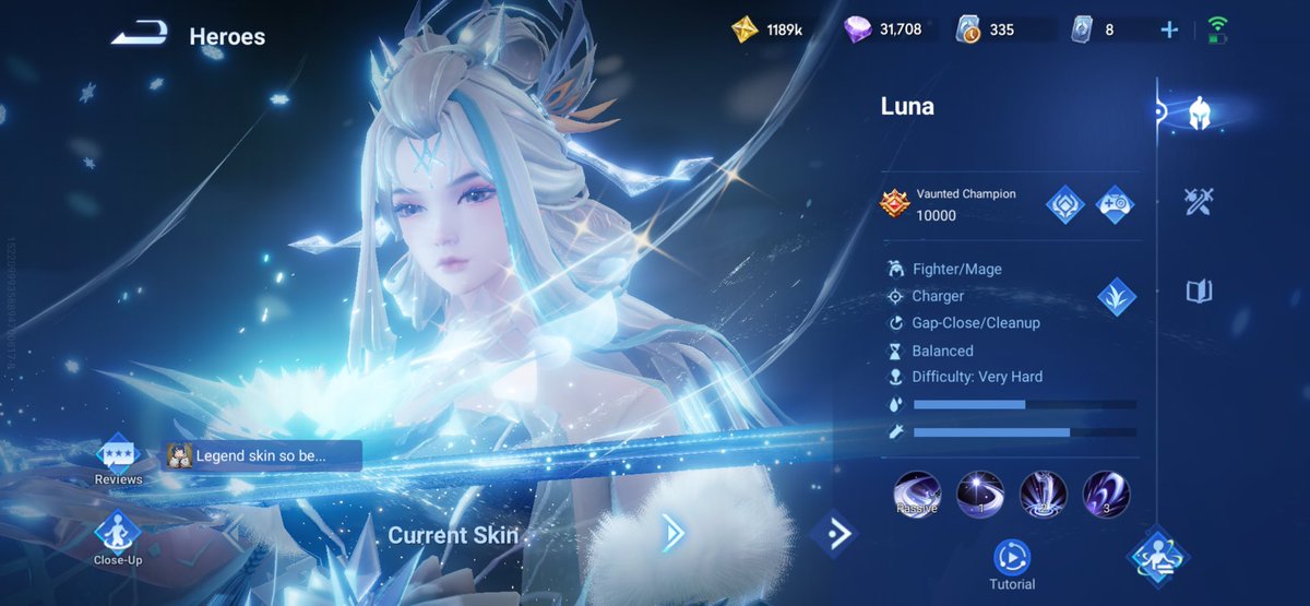 xMauvelous's tweet image. I love her so much. 🌙💙❄️ #Luna #HoK #HonorOfKings