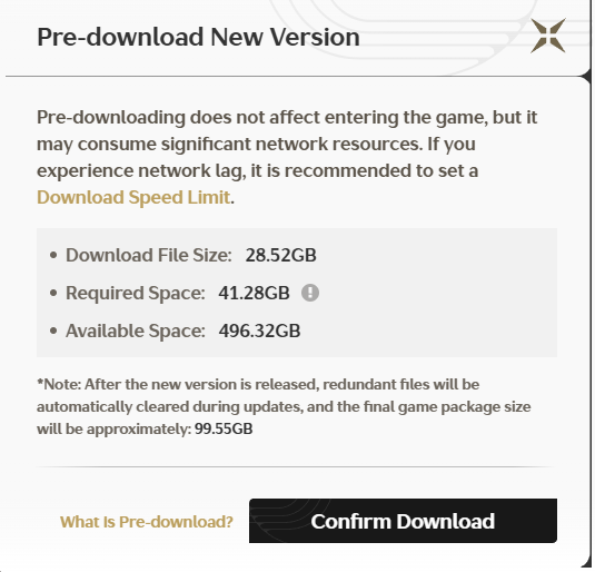 Naruvt0's tweet image. PSA: Wuthering Waves 3.3 Pre-download is now available!

The final game size will be around 99.55GB

#WutheringWaves #WuWa