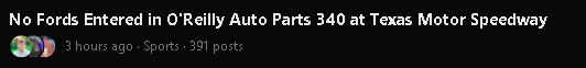 HEELCrewChief's tweet image. If you reword this...

@FORD wins race getting the fuck out of @NASCAR first as Dodge fucks up and comes back, haha dodge! you dummies!

#NASCAR