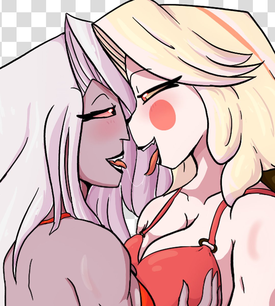 red_thing01's tweet photo. Wip 2:
I love the colors

#hazbinhotel #yuri  #WIPㅤㅤㅤ https://t.co/BpGRf2vnsl
