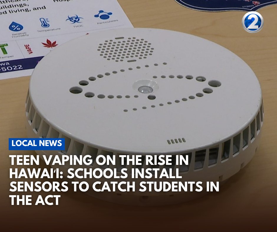 Whenever those chemicals inside the vape get within 10 feet of this sensor,  it picks that up and there's a little LED that can come on." More here:  https://t.co/ojKHTiM5HY