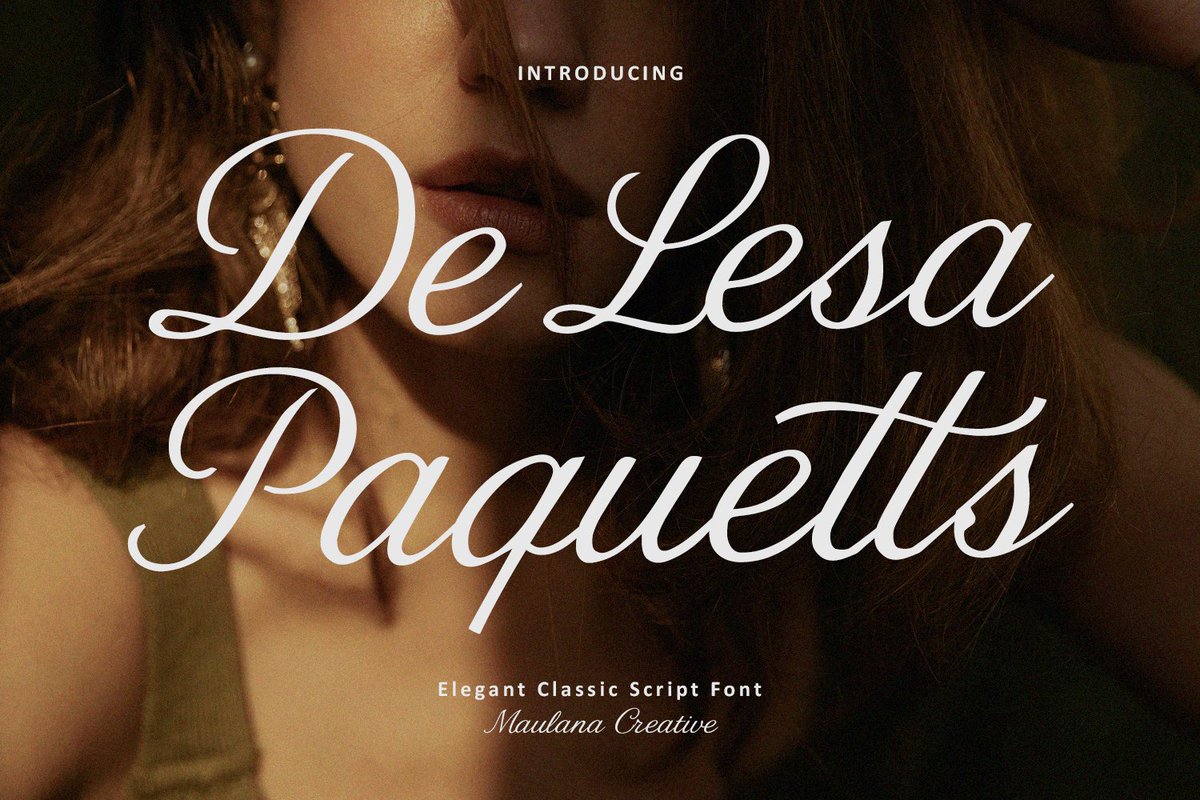 geelz_maulana's tweet photo. Check out this project on @Behance: "De Lesa Paquetts Elegant Classic Script Font" https://t.co/pFUXe5QeQy 
#logodesign #invitationdesign #romanticfont #chicstyle #modernscript #typedesign #brandingidentity #cursivefont #designresource #weddingstationery #fontcollection https://t.co/WaGADksUIY