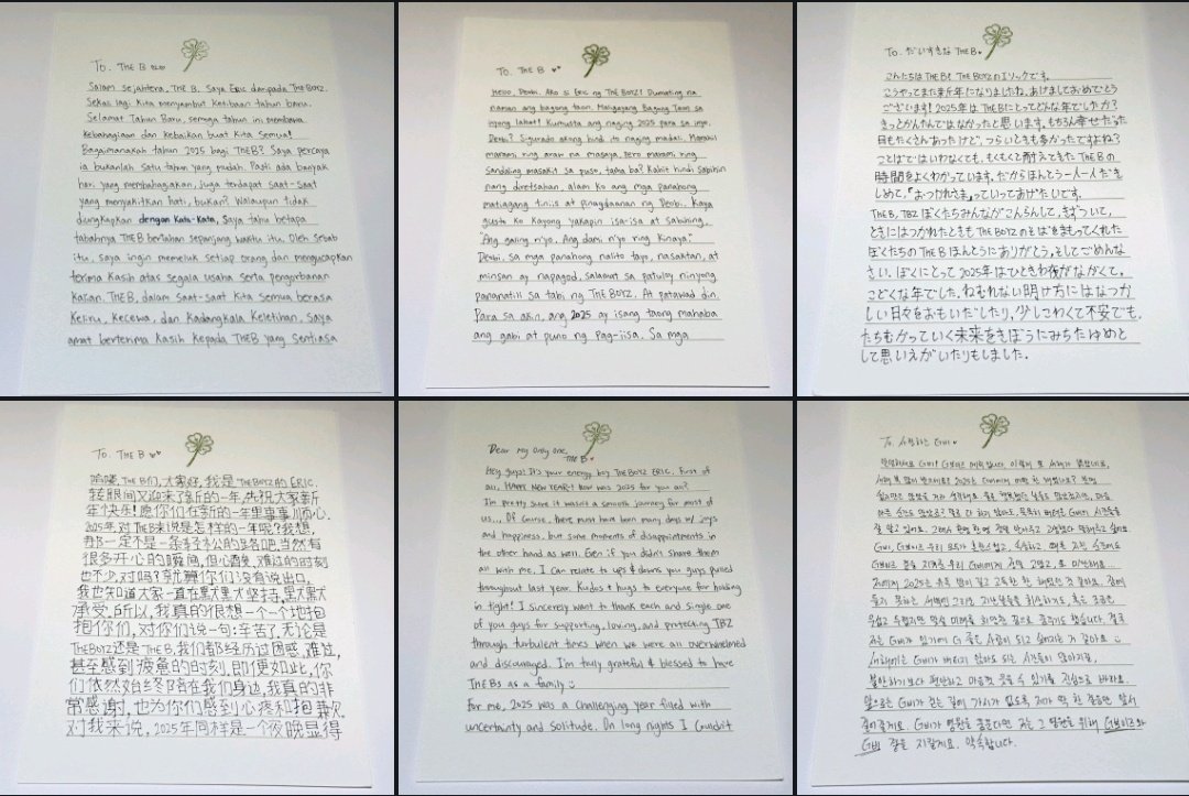 ericyoungjse's tweet photo. idol like eric is rare—he gives his all for the people he loves. when tbz couldn’t hold a concert, he handwrote 7 letters in different languages and even prepared almost everything for their independent concert just to meet deobis. truly a gentleman, caring, and dependable 🥹💖 https://t.co/DlNXLYubhz