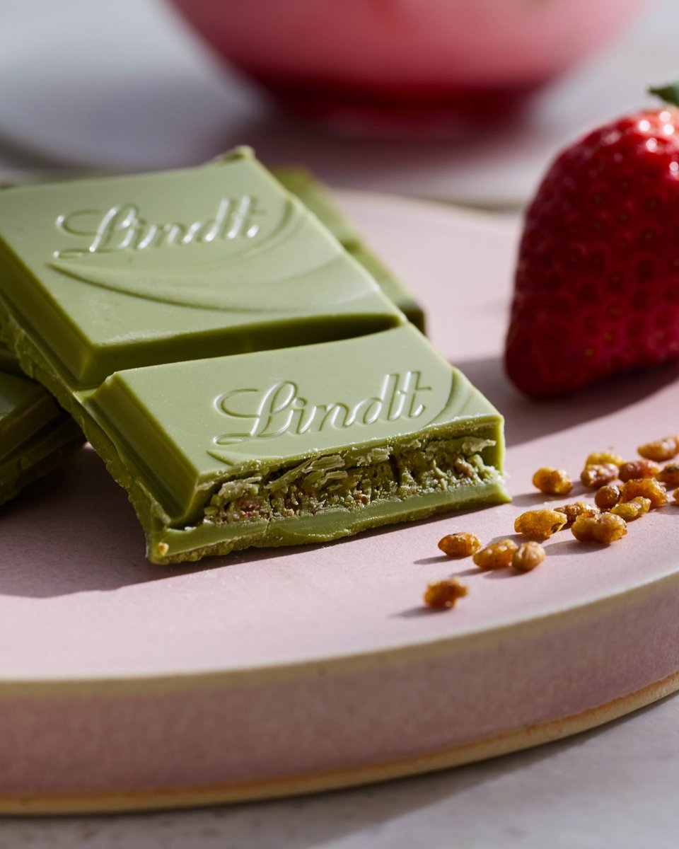 リンツ トーキョースタイルチョコレート 抹茶＆イチゴ　２枚 トーキョースタイルチョコレートタブレット 全店販売スタート