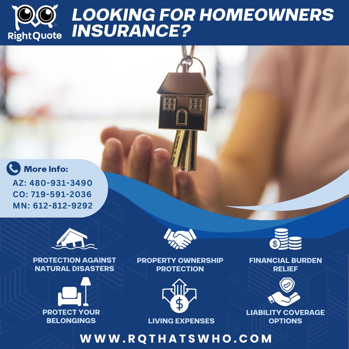RightQuoteIns's tweet image. 🔎Looking for Homeowners Insurance🏡?
#homeownersinsurance #autoinsurance #rightquote
Call RightQuote Licensed Business Insurance Brokers
🌐 RQthatswho.com
 📞CO: 719-591-2036  
📞 MN:612-812-9292 
📞 AZ:480-931-3490
