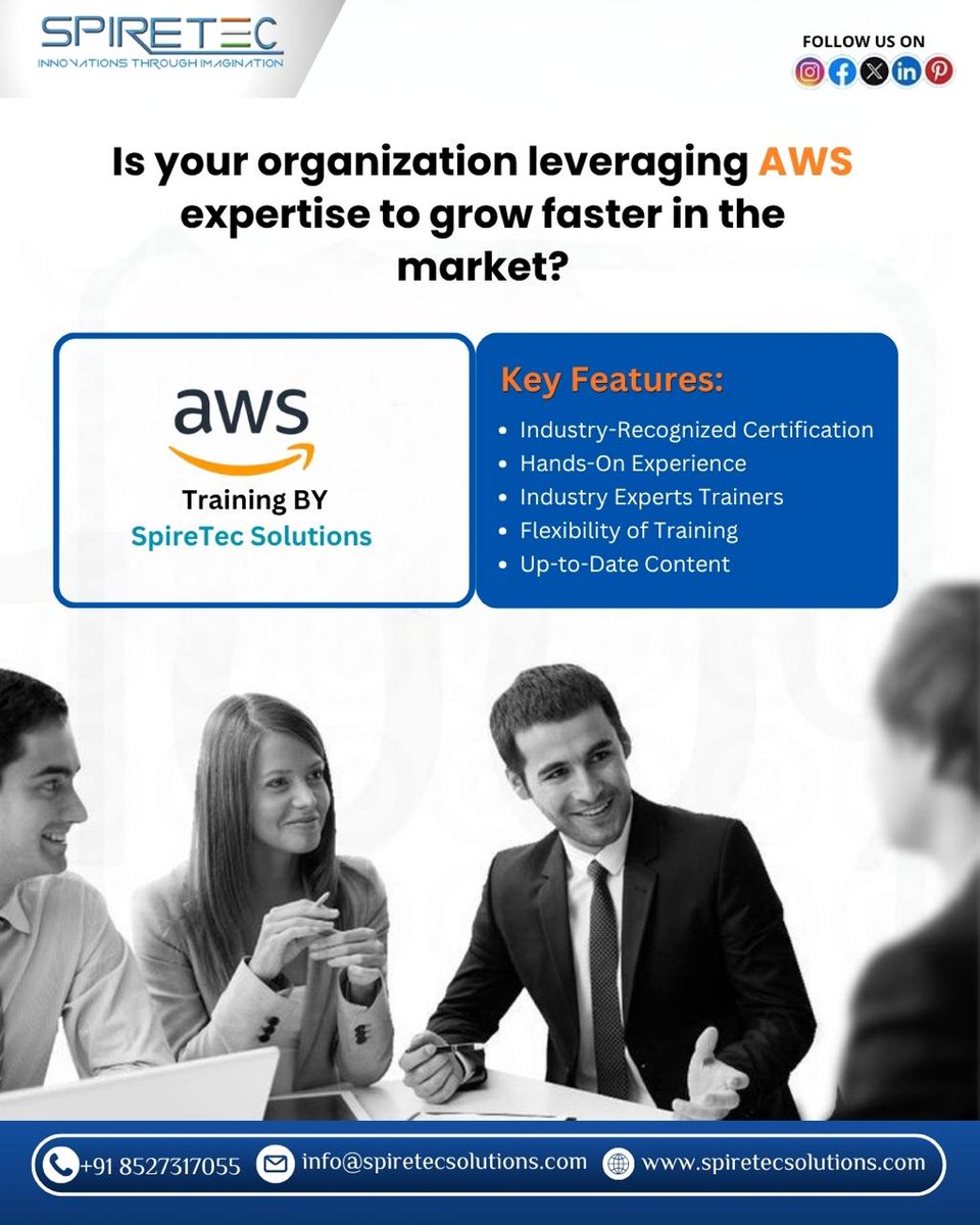 Spiretec_Train's tweet photo. Learn cloud skills in an easy way with SpireTec Solutions. Get practical knowledge and expert guidance to boost your career or business. Whether you’re a beginner or experienced, now is the right time to start your AWS journey.

Visit at: https://t.co/dkQa33NL3o  

#AWSTraining https://t.co/LfKqQY7mYs