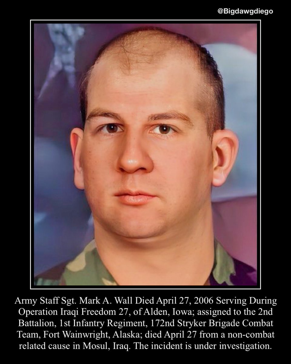 bigdawgjdub's tweet image. "They say no man is truly Dead until he is
Forgotten, so Today I say your name so you are not."
#nooneleftbehind #rememberthefallen #warrior #usarmy #army #2ndbattalion #1stinfantryregiment #172ndstrykerbrigadecombatteam