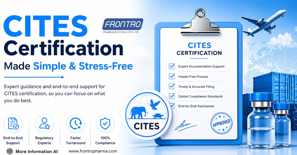 frontropharma's tweet image. 📷 Simplify Your #CITES #Certification Process!
Need help with CITES Certification? Our professional team makes the process smooth, fast, and hassle-free so you can focus on growing your business globally.