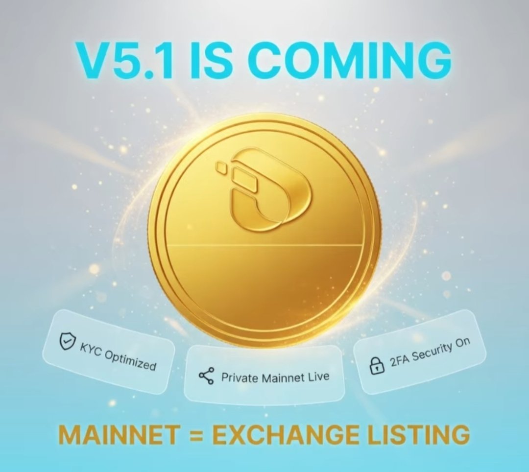 kv_interlinkITL's tweet photo. V5.1 is Coming.  
A New Era Begins!
KYC optimized, Private Mainnet live, and 2FA security enabled. 
Mainnet = Exchange Listing 
Big moves ahead… stay ready! https://t.co/BhDVLCKpo6