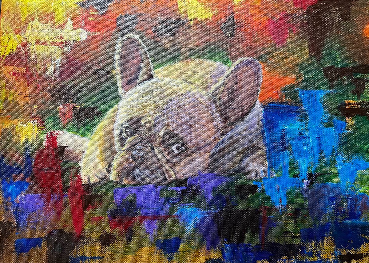 A10615291671's tweet image. Doggie paradise by acrylic paint
#paint #art #illustration #dog #絵画