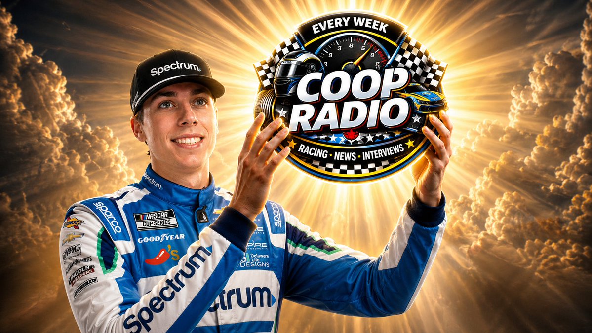 c00p3rexe's tweet image. Coop Radio is @CarsonHocevar approved 
(New Pod dropping tomorrow)
#nascar #racing