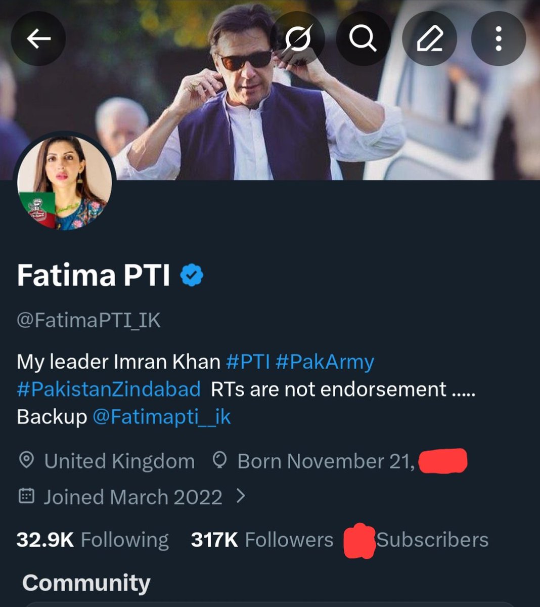 Fatima PTI tweet media