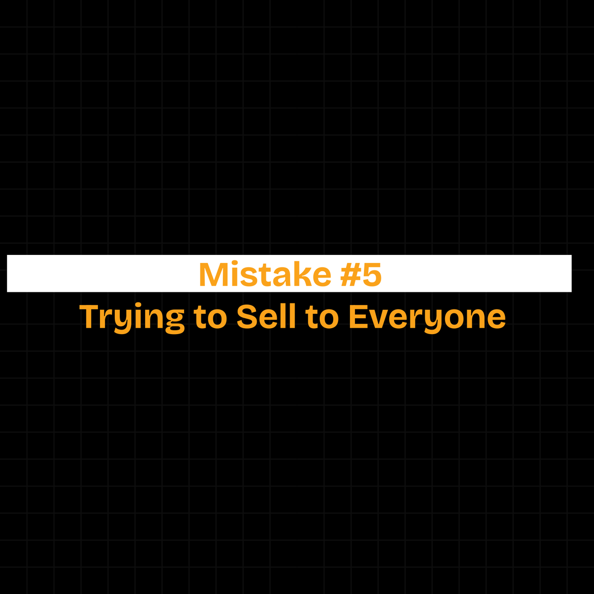 build_withbilal's tweet photo. 10 Mistakes Series, Day 5

Mistake #5: Trying to sell to everyone.

When you target everyone, your message becomes weak. Nobody feels like it's for them.

Solution: Pick one specific audience. 
Freelancers? Students? Business owners? https://t.co/RC3Yya8Smm