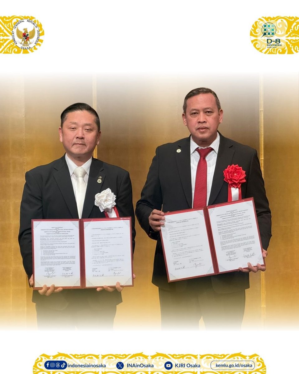 INAinOsaka's tweet image. Konjen RI Osaka menyaksikan penandatanganan LoI antara Pemerintah Kota Bekasi dan Kota Izumisano, Osaka (2/4) 🇮🇩🇯🇵🤩

Selengkapnya: kem.lu/BkszaNo

#IniDiplomasi #RintisKemajuan