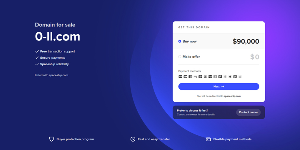 velqor's tweet image. Domain for Sale: 0-ll 
@spaceship 

Short. Sharp. Memorable.  

4 characters. Endless possibilities.  

Serious inquiries only   
DM me 📩 
#DomainForSale #BrandableDomains #Domain
