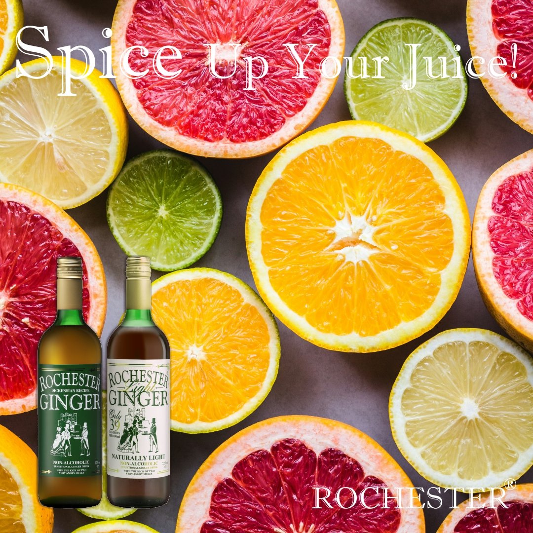 SPICE UP your juice!
Look for your Rochester Ginger online <a href="/healthysupplies/">Healthy Supplies</a>   <a href="/GrapeTreeFoods/">Grape Tree</a> Amazon.co.uk Holland &amp; Barrett, delis &amp; Health shops or farm &amp; village stores.
#noalcohol #vegan #glutenfree #healthylifestyle #naturalingredients💯