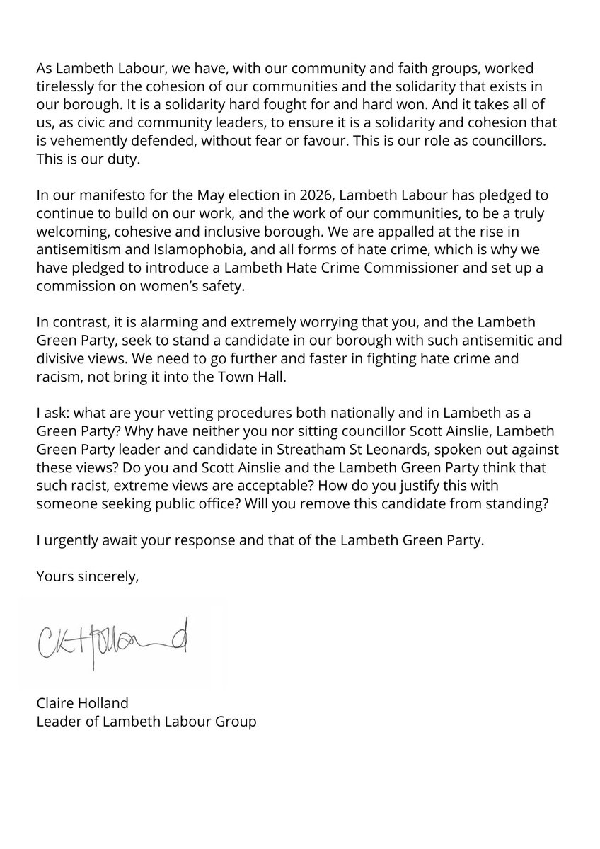 Lambeth Labour tweet media