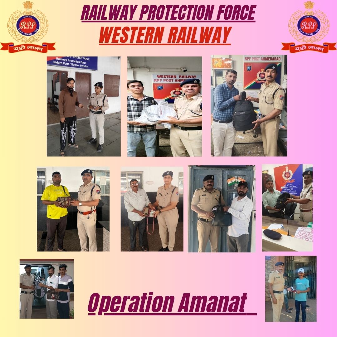 rpfwr1's tweet photo. #OperationAmanat
15 April 2026 vigilant RPF cops retrieved 09 forgotten passenger's luggage across Western Railway, gross value Rs. 2,54,500/-. After verification, luggages are handed over to their rightful owners. https://t.co/pWBeHgwIgz