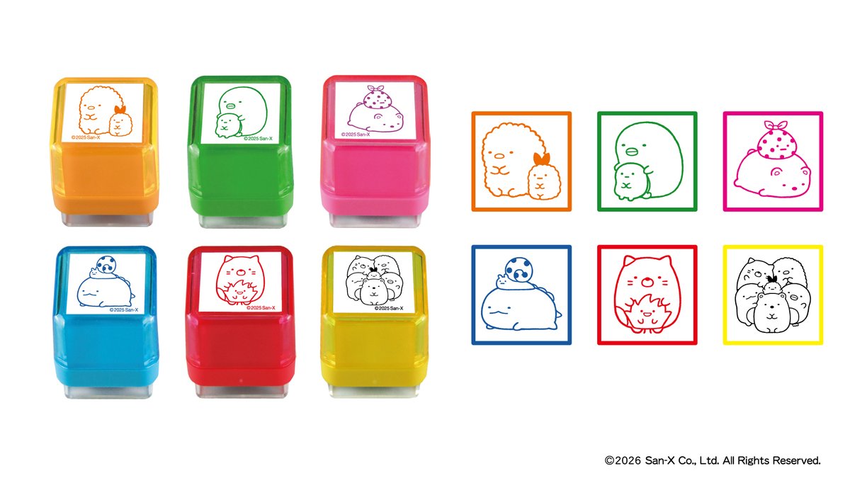 すみっコさま専用 すみっコぐらしのスタンプ・日付印・捺印マットが発売中✨ 詳しくは