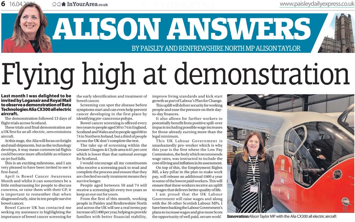 Alison S Taylor, MP - Paisley & Renfrewshire North tweet media