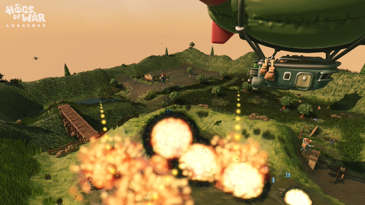 Tactical Airstrike! Incoming! 💥

Mission 9's 'The Village People' provides quite the helping hand in dealing with this cowardly enemy troop!

Other than Air Support, what's your go to strategy to tackling this mission? 🐷

#hogsofwar #hogsofwarlardcore #remaster #gamedev