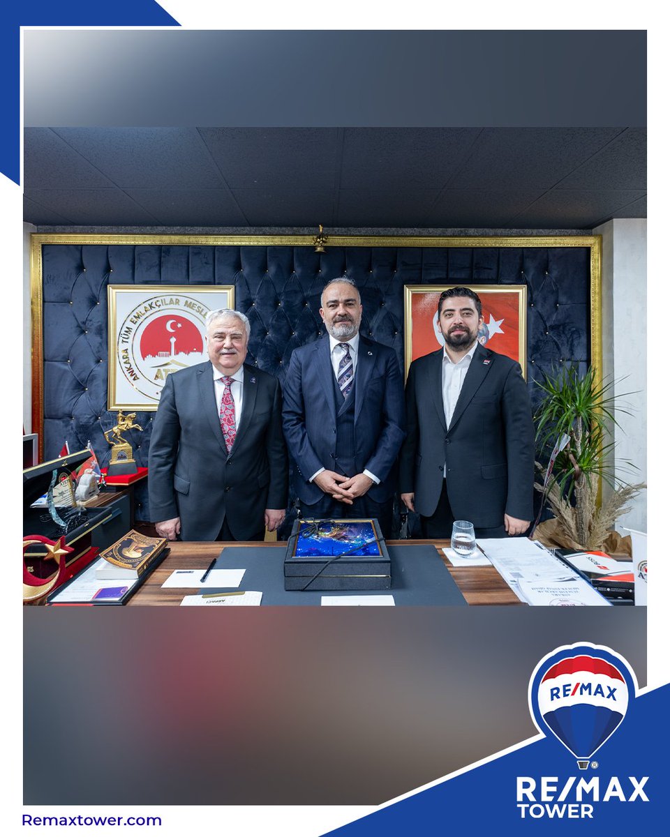 RemaxTower's tweet photo. RE/MAX Tower olarak, Ankara Tüm Emlakçılar Meslek Esnaf Odası Başkanı Sayın R. Burak Arpacı ve Başkan Yardımcısı Cem Koçyiğit’i ziyaret ettik.
Gayrimenkul sektörünün gelişimi, iş birlikleri ve mesleki dayanışmanın güçlendirilmesine yönelik verimli bir görüşme gerçekleştirdik. https://t.co/PW4epNSlxT