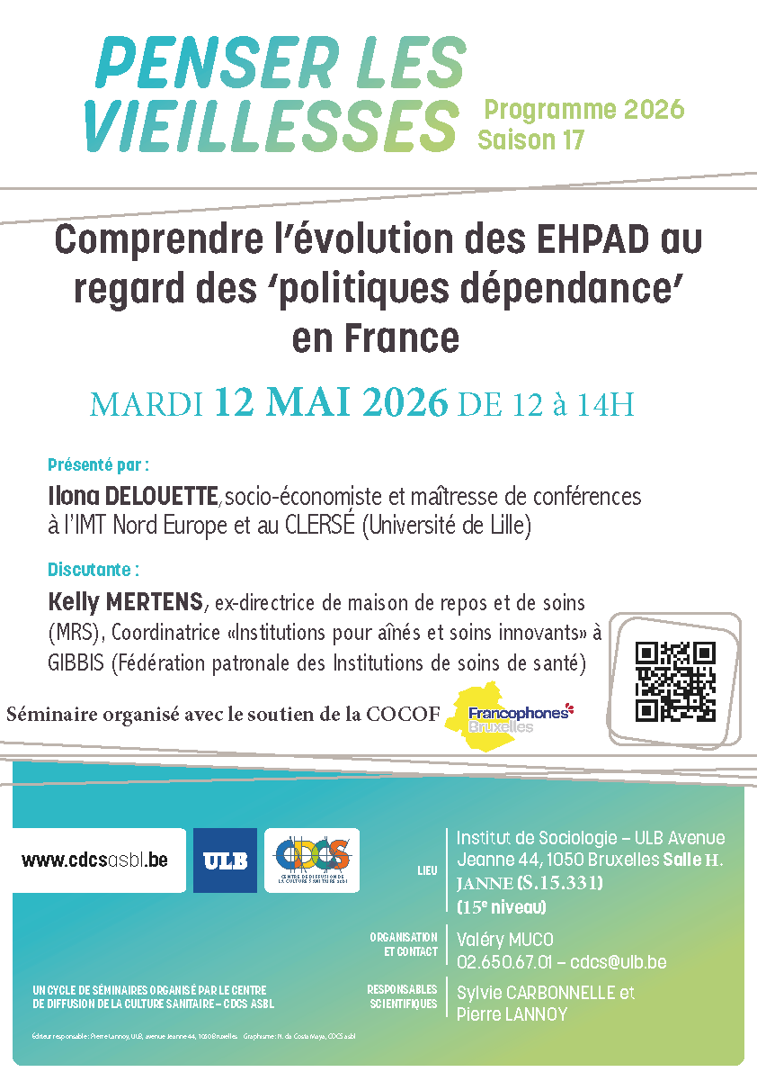 CDCS_asbl's tweet photo. #CDCSasbl Nouvelle date du séminaire d'Ilona Delouette "Comprendre l’évolution des EHPAD au regard des "politiques dépendance" en France" : mardi 12 mai 2026. https://t.co/wHeweUJEyP https://t.co/AWe7ZVdcSn