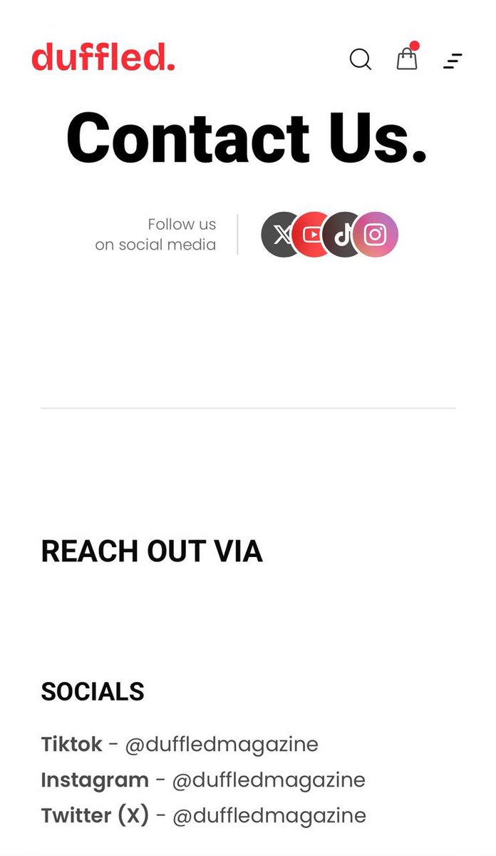 Duffled magazine tweet media