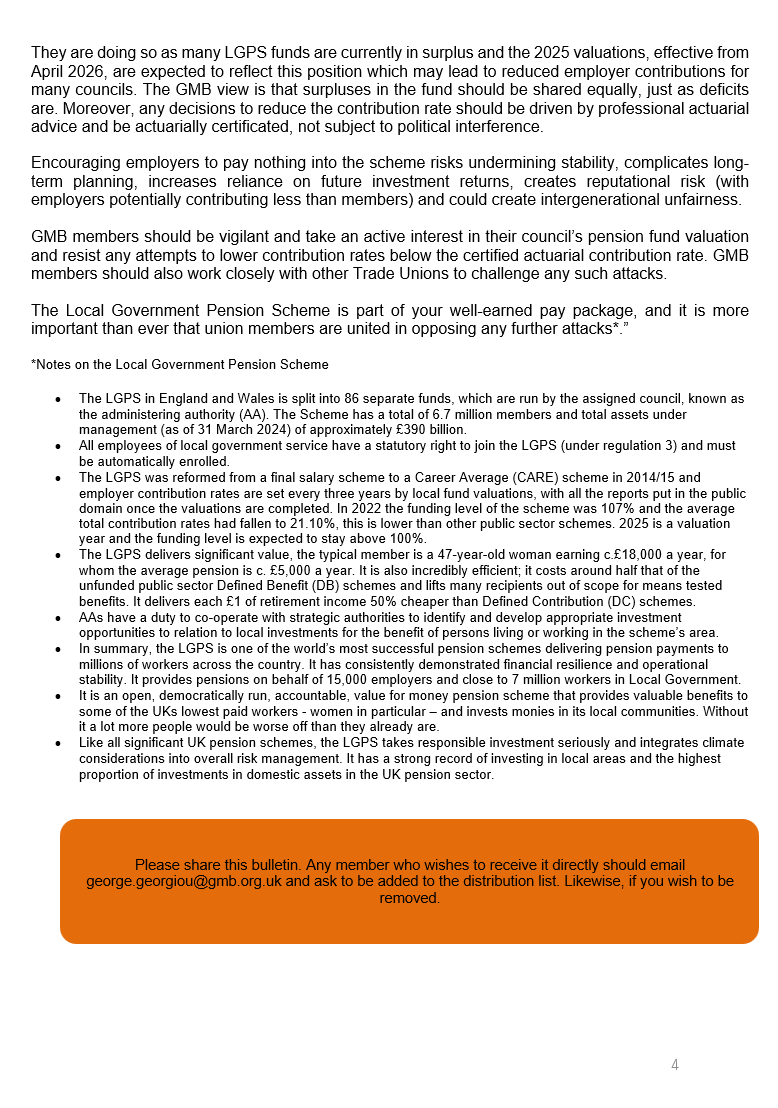 GMBDurham's tweet photo. Our latest Pensions bulletin for members https://t.co/tyChP3nXng