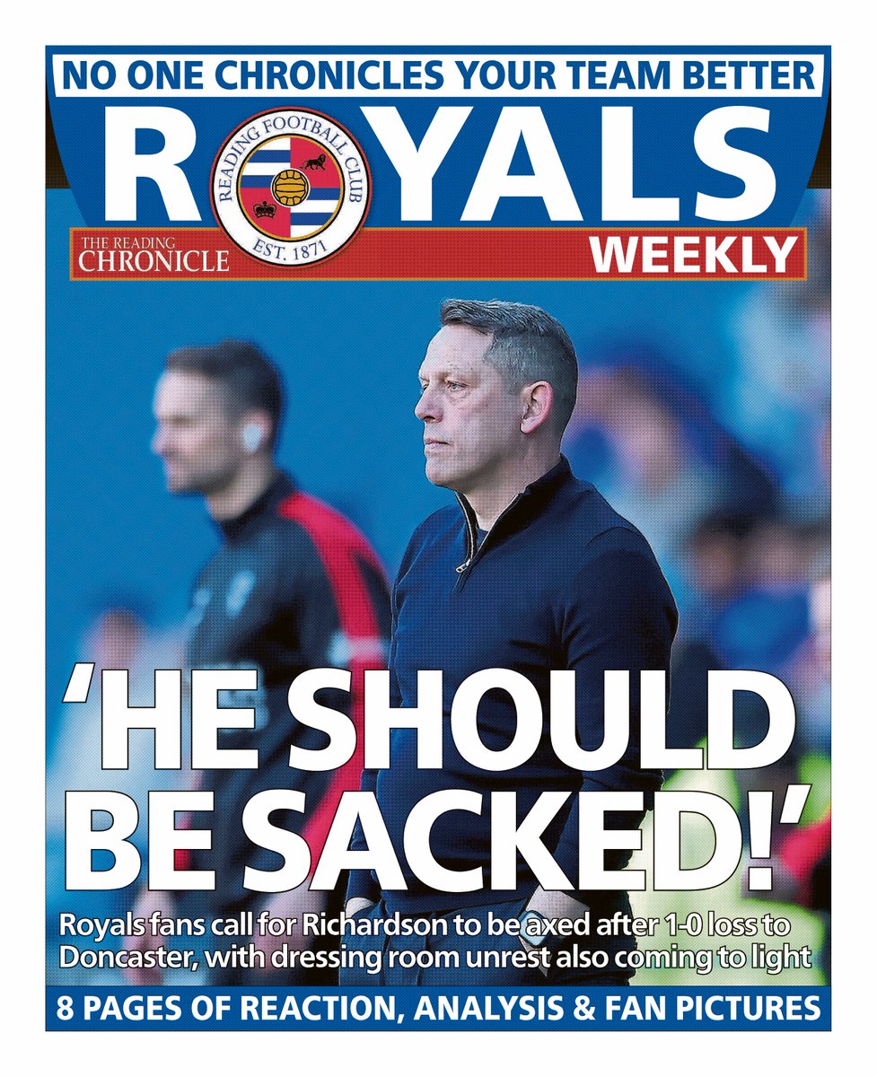 ramy_abousetta's tweet image. 🗞️Front page of this week's @rdgchronicle  Royals supplement - 'He should be sacked!'

#readingfc