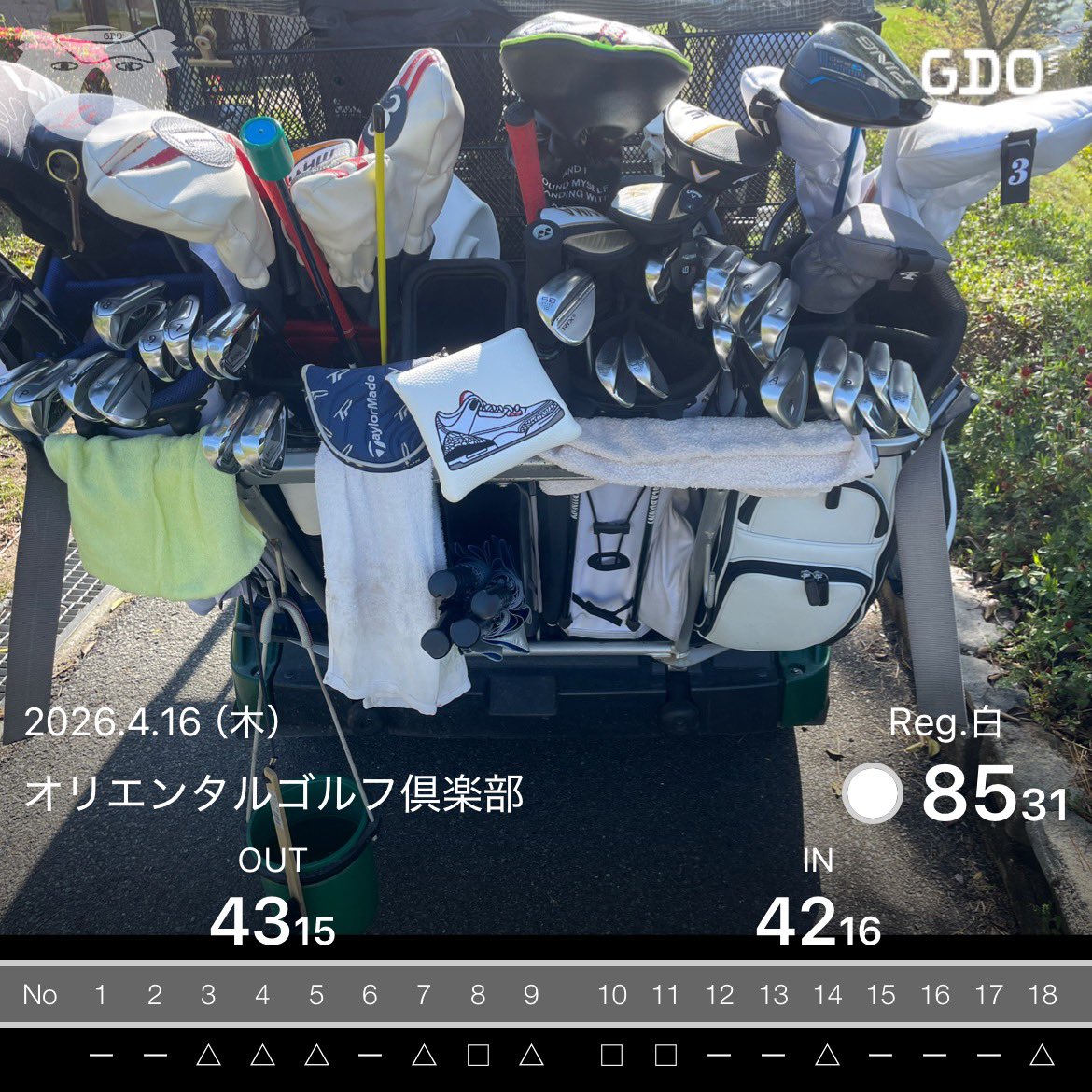 ボギー 目指せアベ85 tweet media