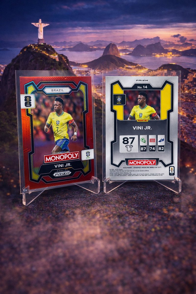ELNINO_CARTS's tweet image. 2026 Panini Monopoly Prizm FIFA World Cup Vinicius Jr #vinicius #brazil #panini #monopoly #worldcup