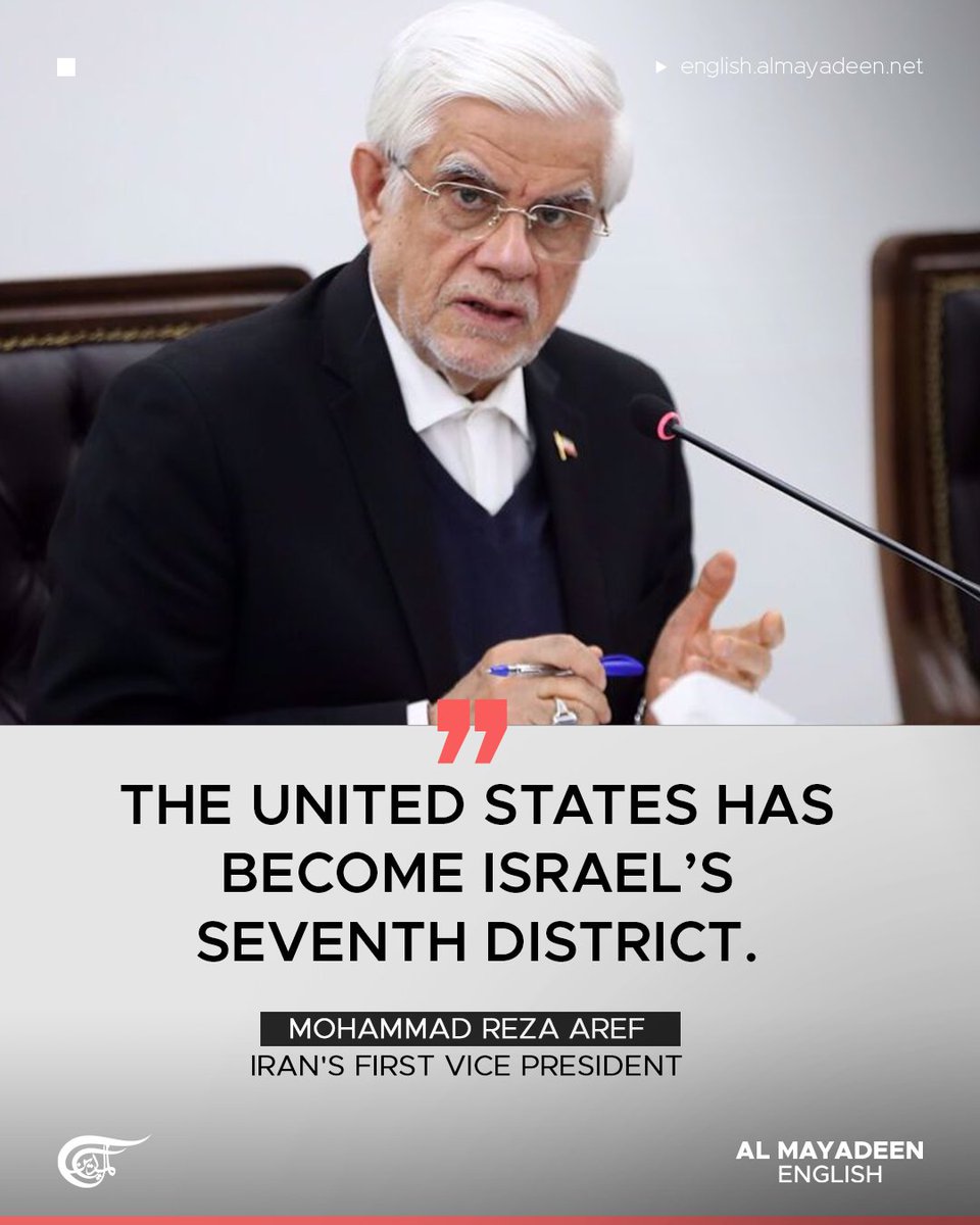 Aref Said Iran’s First Vice President Mohammad Reza Aref said the United States ...