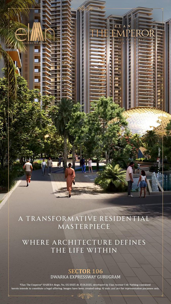 7dealsin's tweet image. Elan The Emperor, Dwarka Expressway where ultra-luxury living meets iconic design and prime connectivity
#apartments #flats #shops  #rent #lease #sale #purchase #best #propertydealer #Delhi  #7deals #RealEstate #Agents #residential #commercial #property #dwarka #dwarkaexpressway