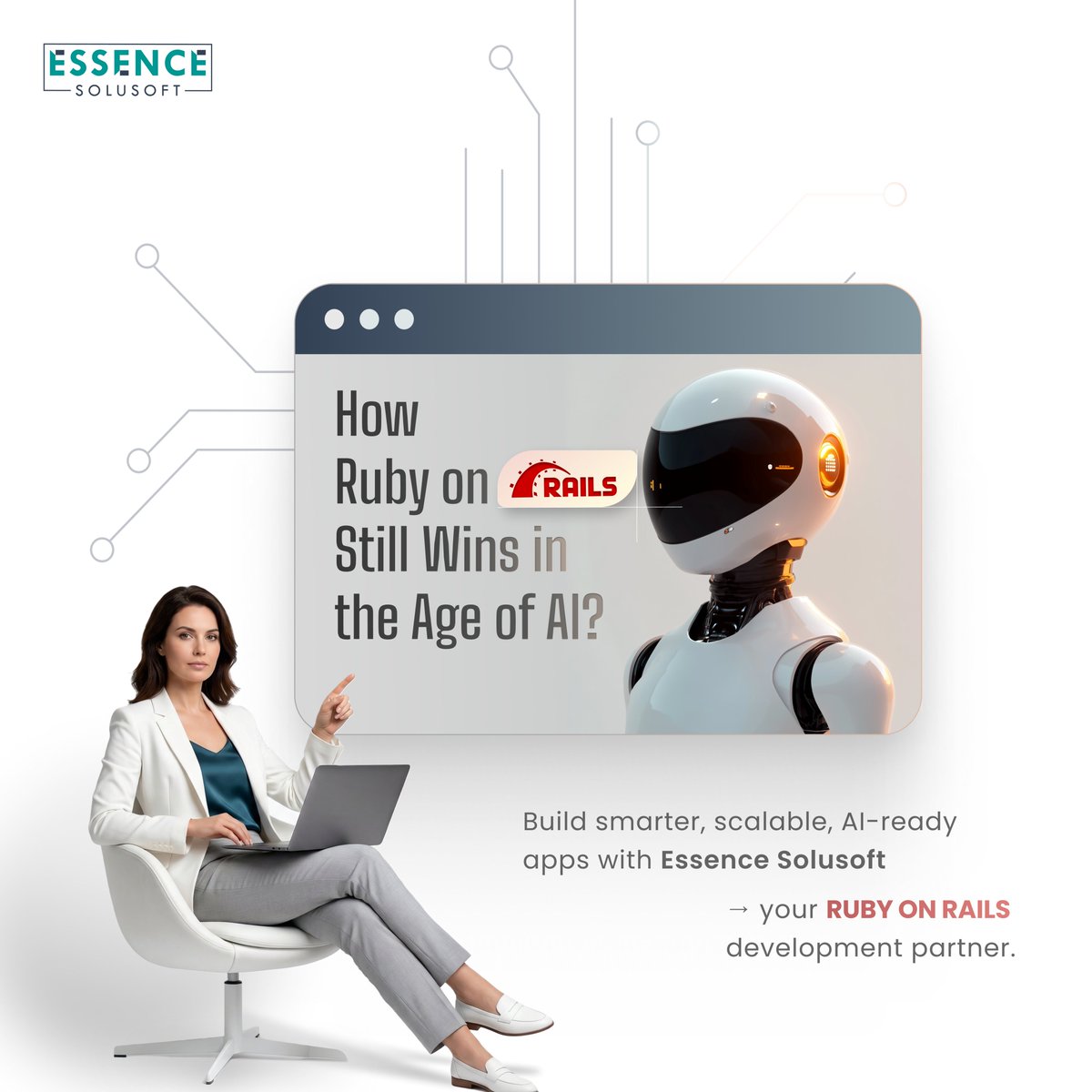 essencesolusoft's tweet image. In the age of AI, Ruby on Rails still matters! ⚡

Build secure, scalable, and intelligent applications with Rails + AI.

Let Essence Solusoft help you innovate faster.

🔗 essencesolusoft.com/the-overlooked…

#RubyOnRails #AIIntegration #WebDevelopment #EssenceSolusoft #RailsApps