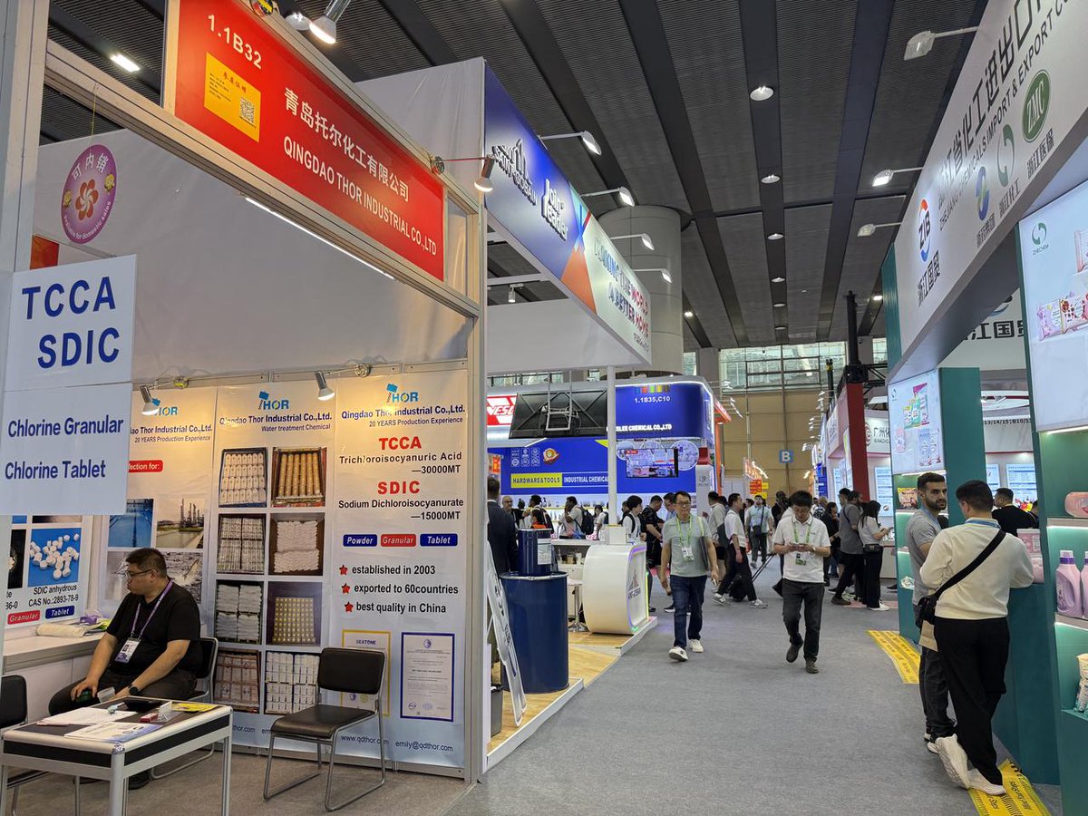 QingdaoTHOR's tweet image. 🚀 Live from the 139th Canton Fair
 #CantonFair #ThorChemical #PoolChemicals #WaterTreatment #ReliableSupplier #GlobalTrade #MeetUs #IndustryExpertise #BusinessOpportunity #QualityMatters