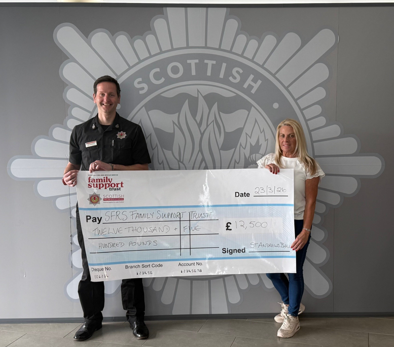 sfrs_fst's tweet photo. Fantastic news! 🎉 The St Andrew’s Ball raised an amazing £12,500 for the SFRS Family Support Trust 💙

FST Chair Jon Henderson said: “I am honoured to serve a charity that makes such a meaningful difference.”

A huge thanks to Trustee Siobhan Hynes ❤️

2026 tickets on sale soon! https://t.co/8XBLbO9QT7