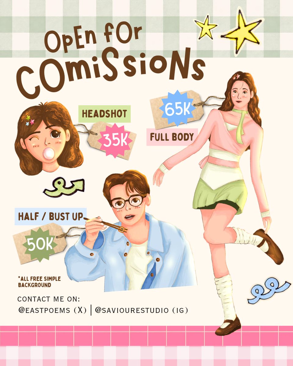 eastpoems's tweet image. Salve's Open Comissions!✍️🏻
[ Only for 🇮🇩 Indonesia ]

#OpenComission #comission #zonauang #zonakarya #ilustrasi