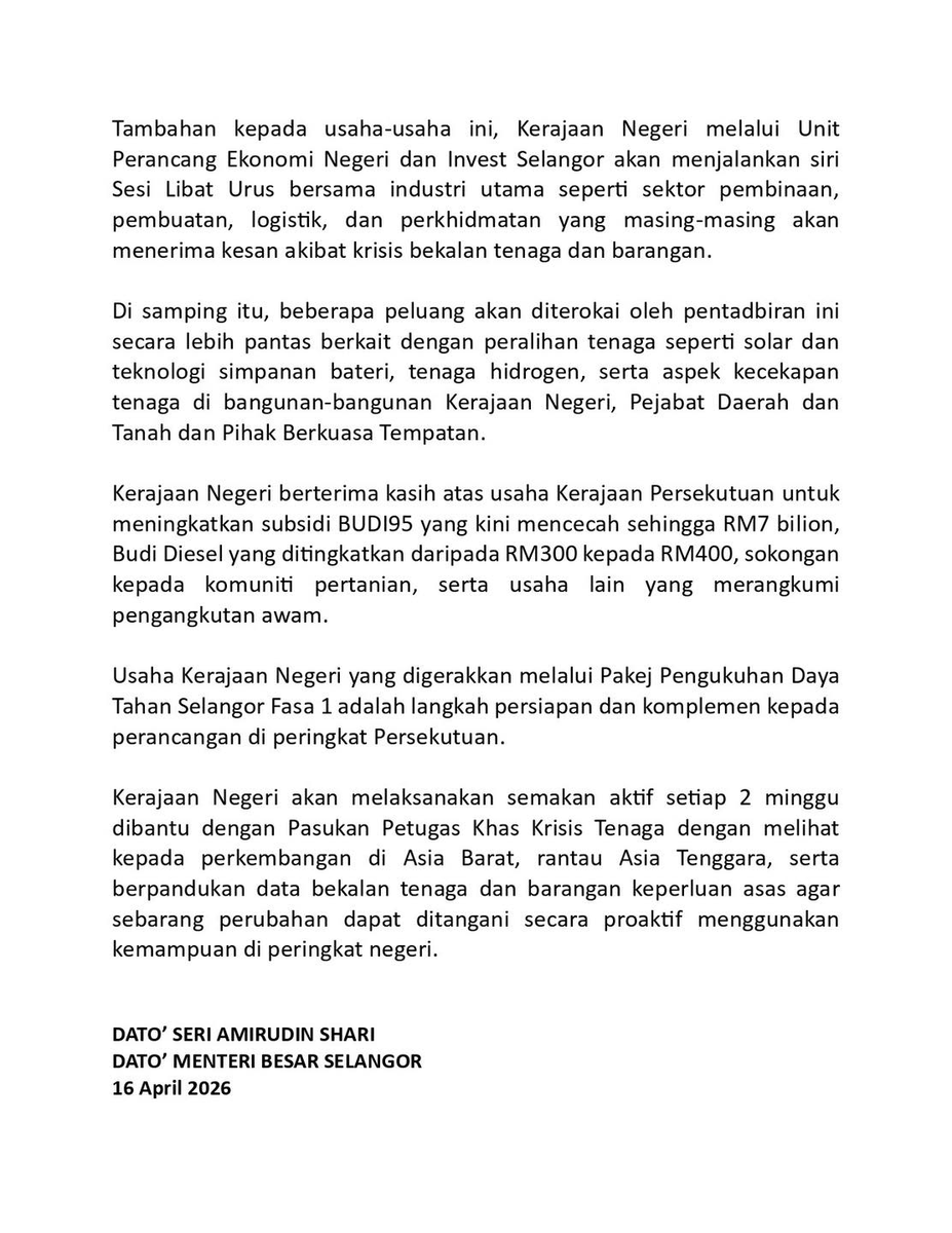 NewsBFM's tweet photo. 📌For the agriculture sector, RM25 million will be allocated to offset rising fuel and input costs:

• RM500 per hectare per season for 18,000 padi farmers.

• RM300 a month for six months for 2,000 fishermen.

• RM450 a month for six months for aquaculture farmers.

🧵2 https://t.co/1QcZJEj7nW