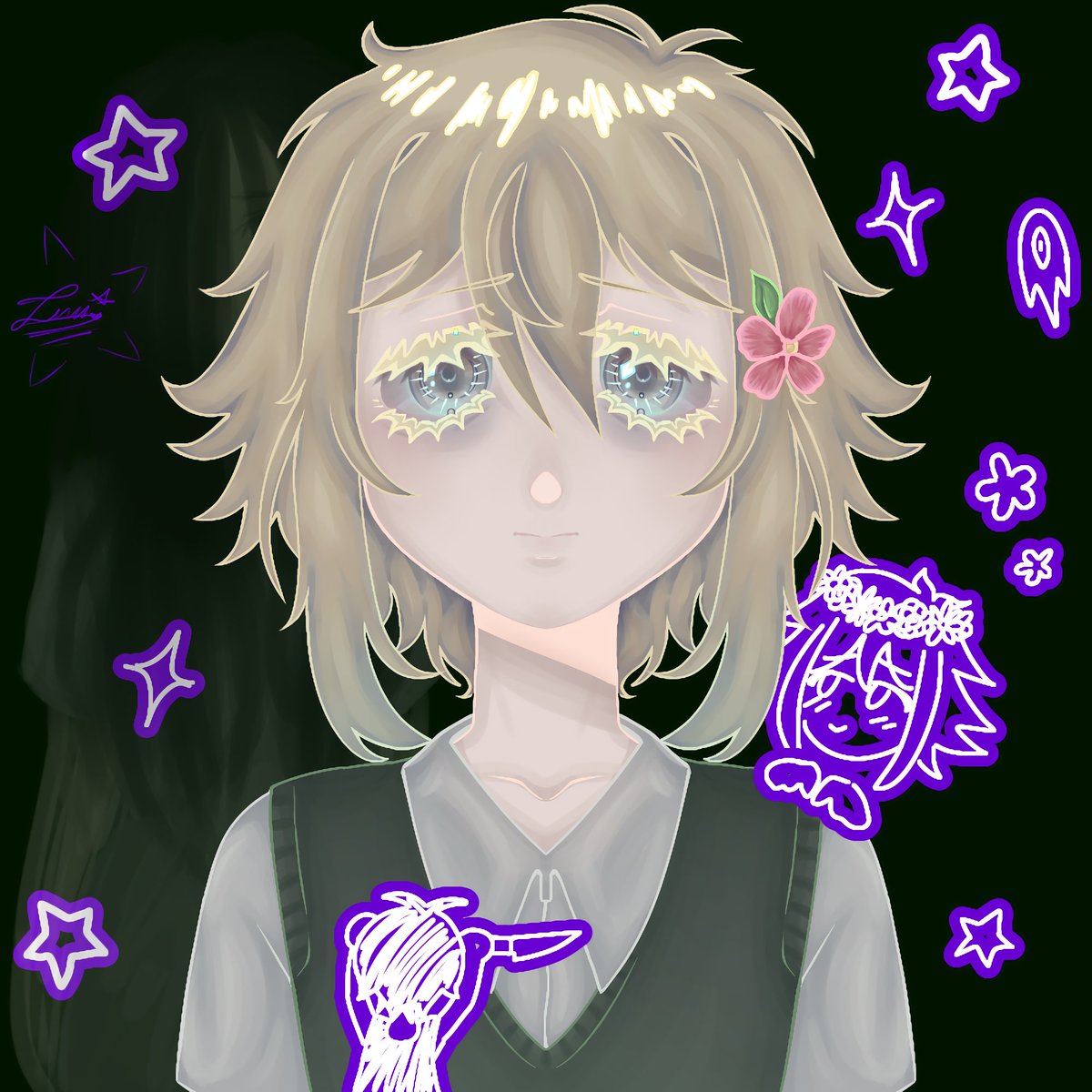 Luniiixb's tweet image. Ya extrañaba dibujar a mi lindo Basil ^_^ 
#basil #omoribasil #omorifanart #basilfanart #fanart