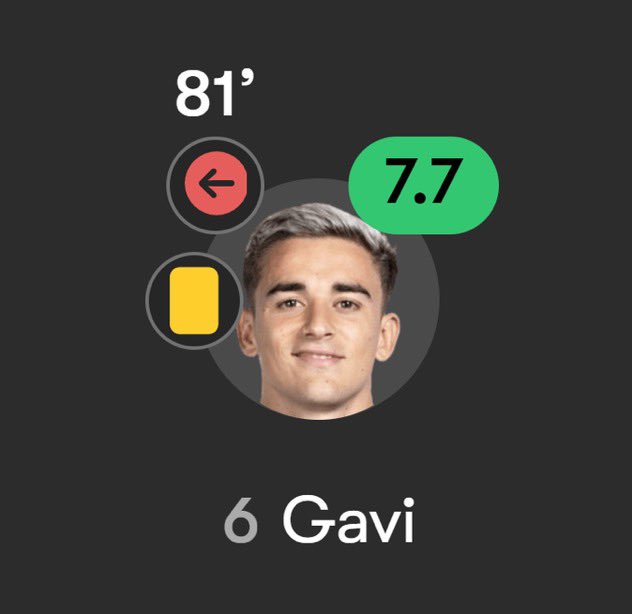 GAVl = YELLOW CARD 🟨 tweet media